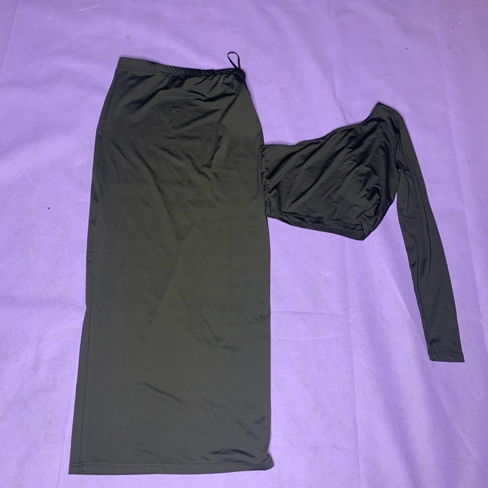 Small black two piece skirt set